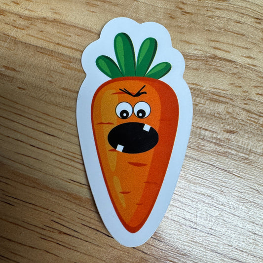 Creepy Carrot Die Cut Waterproof Stickers for Laptop, Phone, Water Bottles, etc.