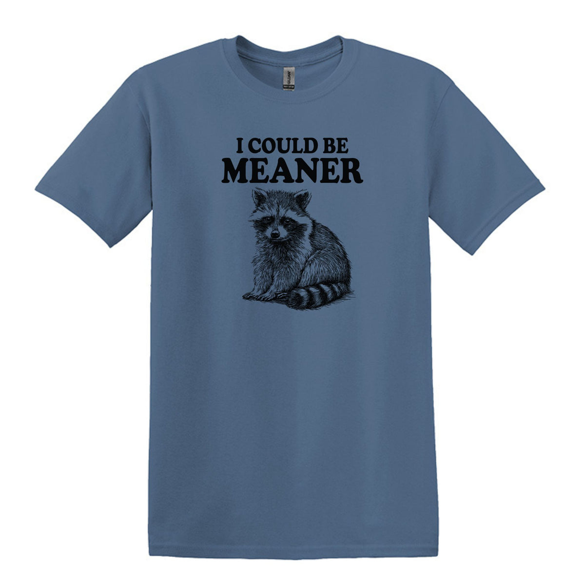 I Could Be Meaner - Funny Raccoon Meme - Gildan Heavy Cotton Unisex T-shirt