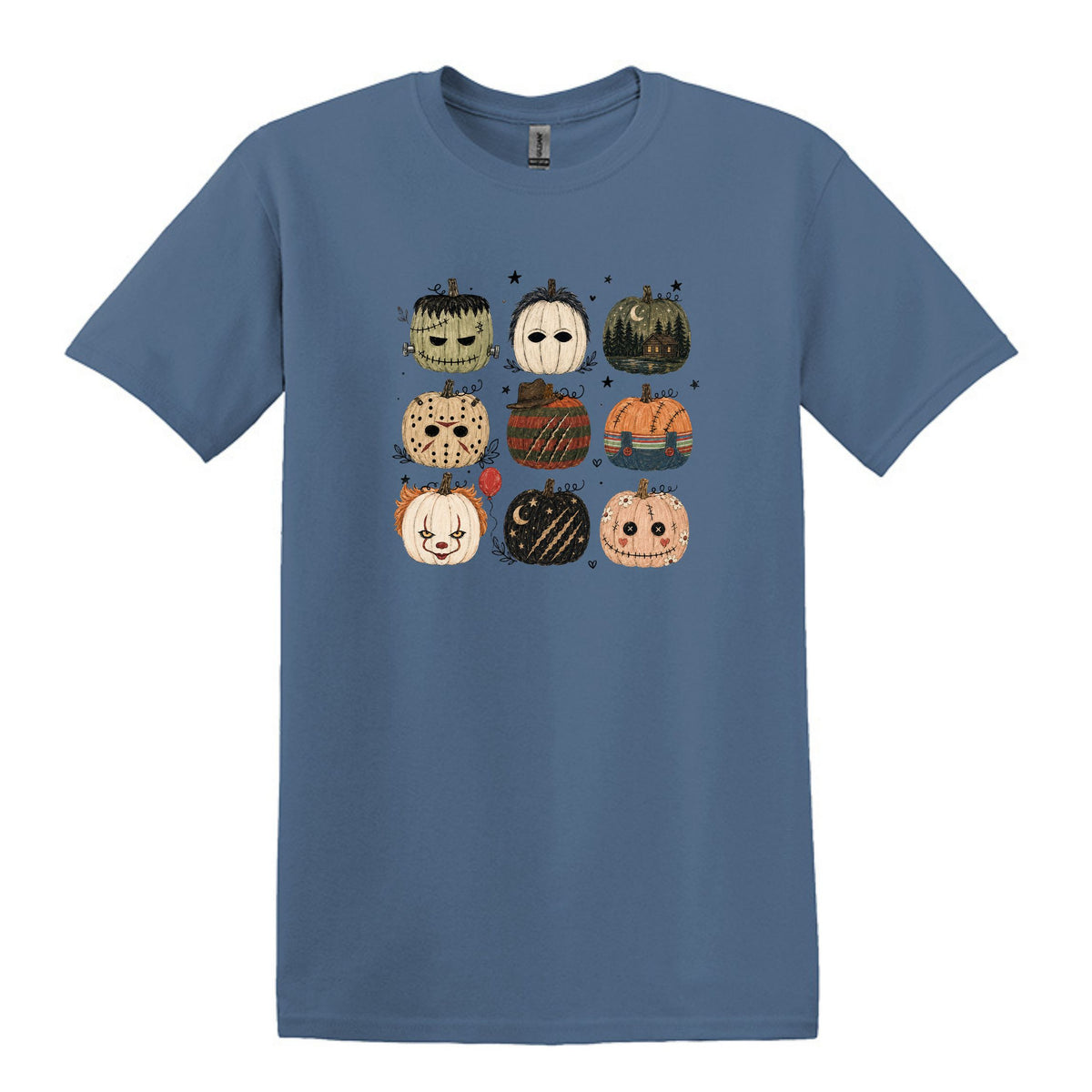 Horror Pumpkins - Hand Drawn - Heavy Cotton Unisex T-shirt
