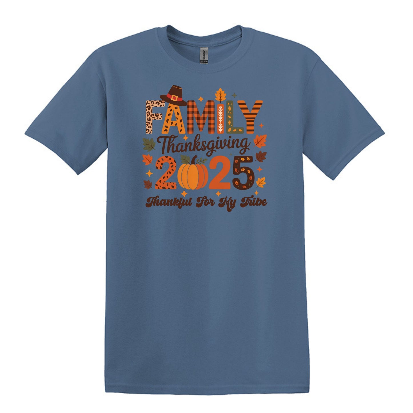 Thankful for my Tribe - 2025 Family Thanksgiving Heavy Cotton T-shirt