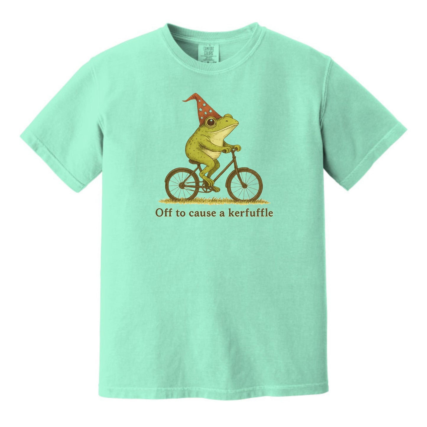 Off to cause a Kerfuffle - Funny Frog Meme Comfort Colors ® Heavyweight Ring Spun T-shirt