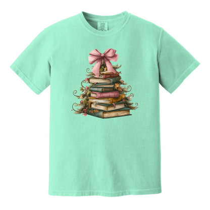 BOOK CHRISTMAS TREE - Comfort Colors ® Heavyweight Ring Spun Tee