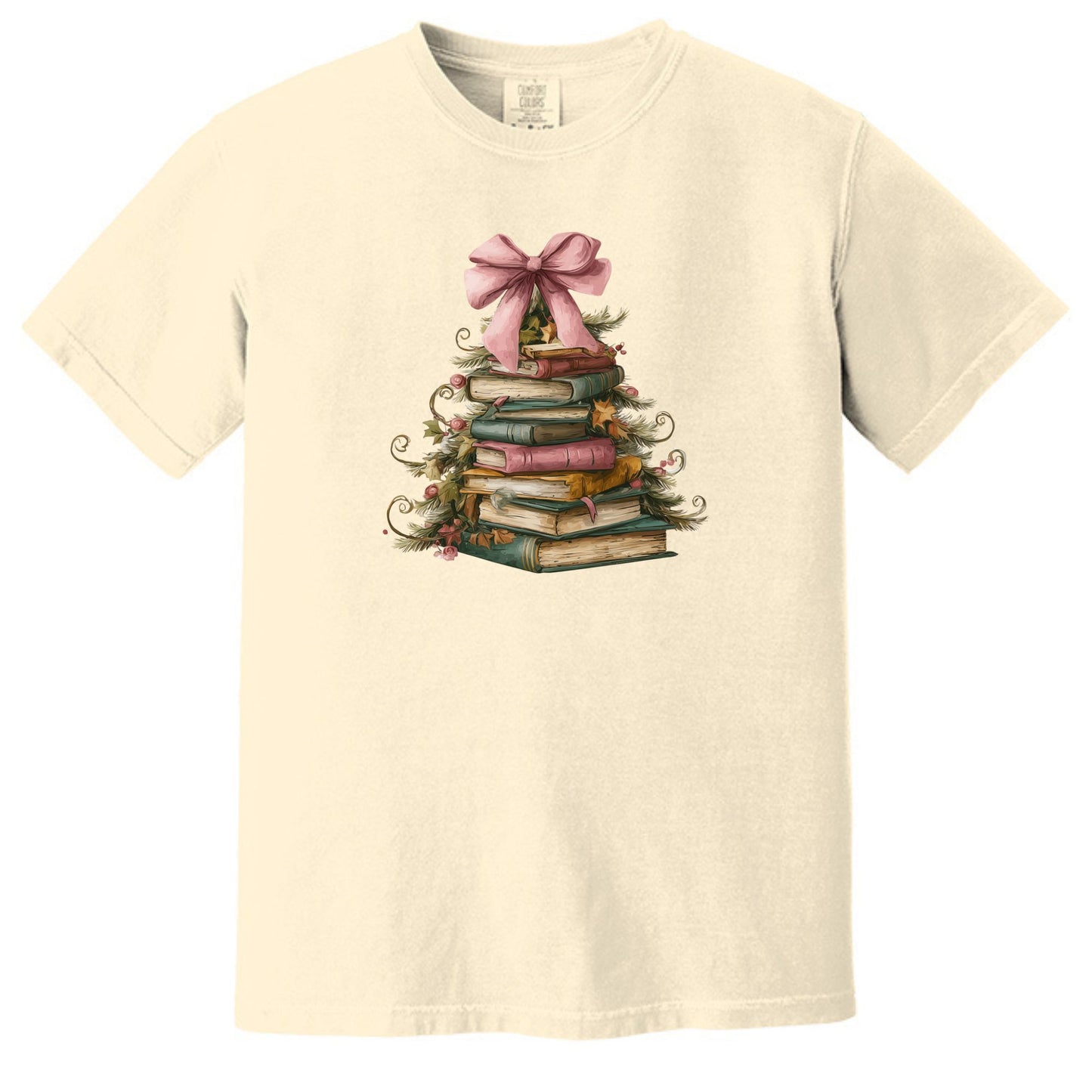 BOOK CHRISTMAS TREE - Comfort Colors ® Heavyweight Ring Spun Tee