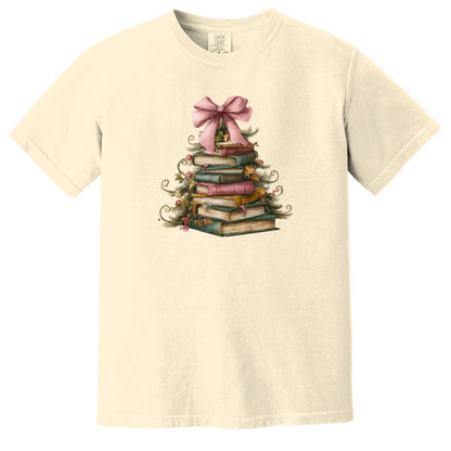 BOOK CHRISTMAS TREE - Comfort Colors ® Heavyweight Ring Spun Tee