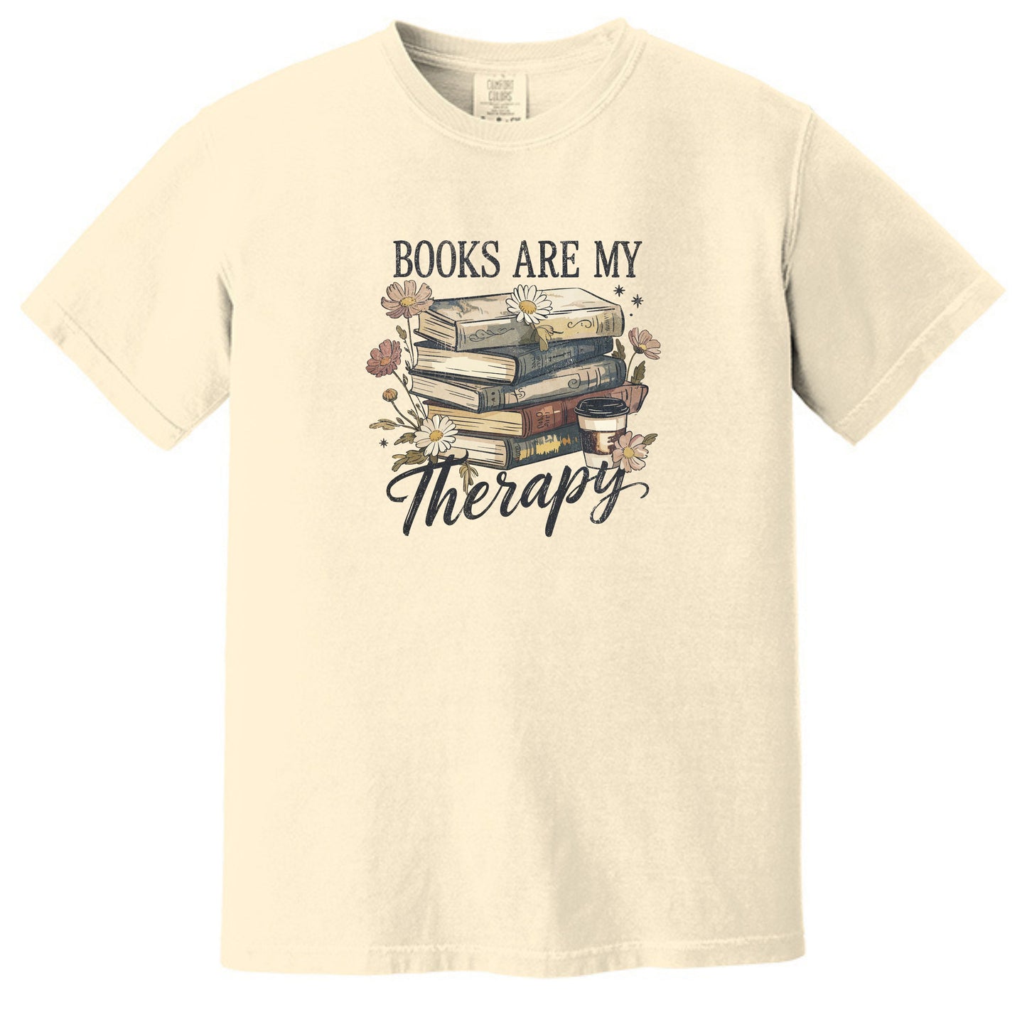 Books are my Therapy - Comfort Colors ® Heavyweight Ring Spun T-shirt