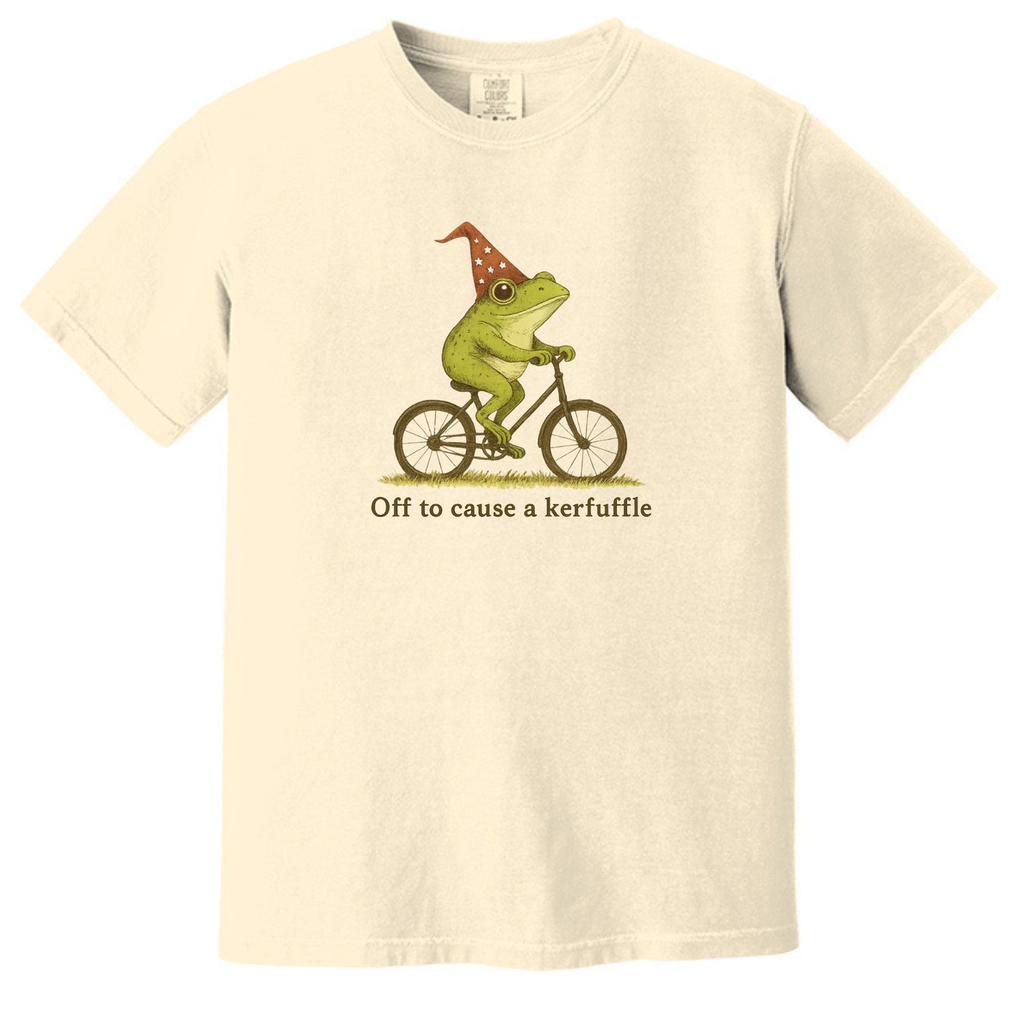 Off to cause a Kerfuffle - Funny Frog Meme Comfort Colors ® Heavyweight Ring Spun T-shirt