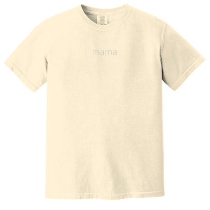 MAMA Minimalist Monochrome Embroidered Comfort Colors® T-Shirt