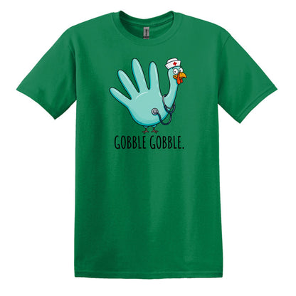 Gobble Gobble Rubber Glove Thanksgiving Nurse – Gildan® Softstyle™ T-Shirt