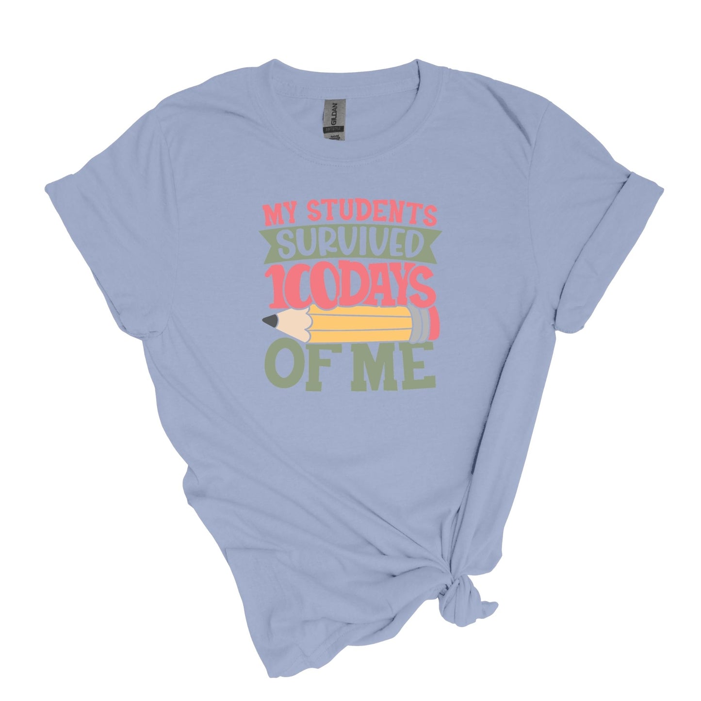 ¡Mis alumnos sobrevivieron 100 días de mí! - Camisa para profesores - Camiseta unisex para adultos de estilo suave 