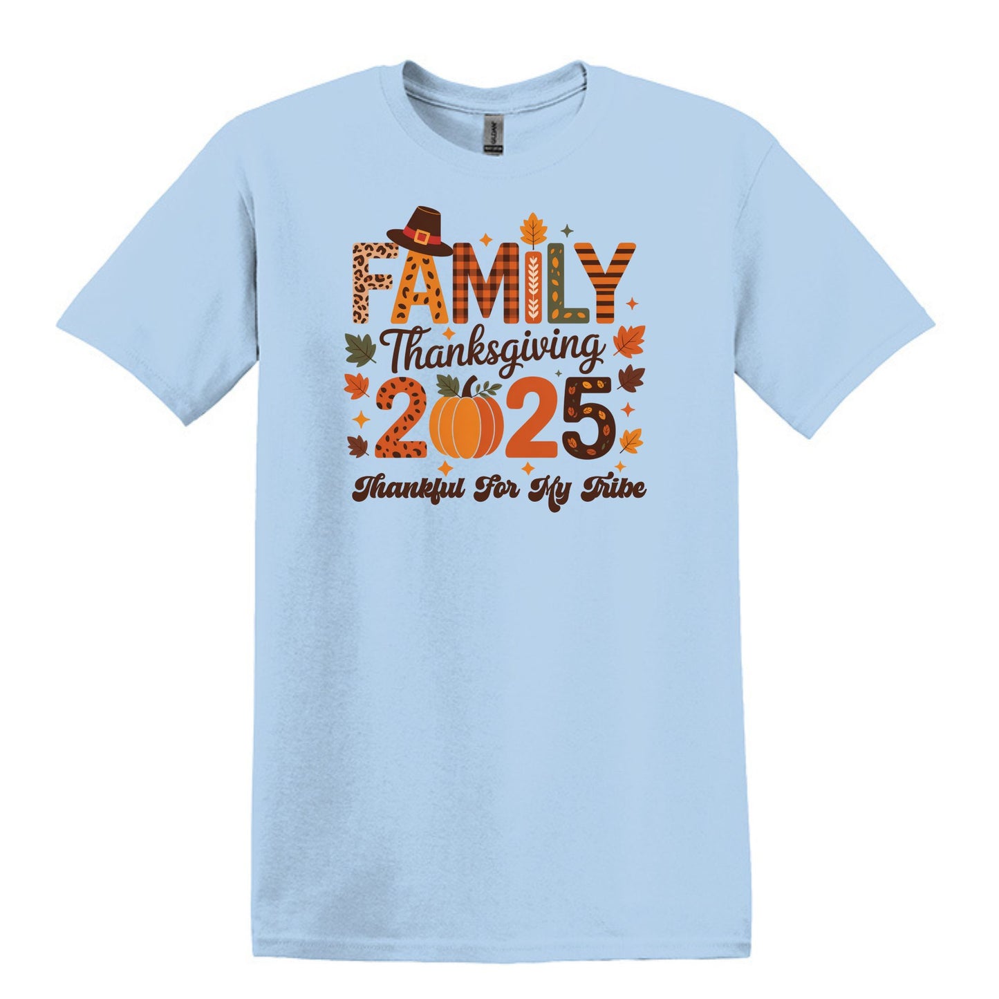 Thankful for my Tribe - 2025 Family Thanksgiving Heavy Cotton T-shirt