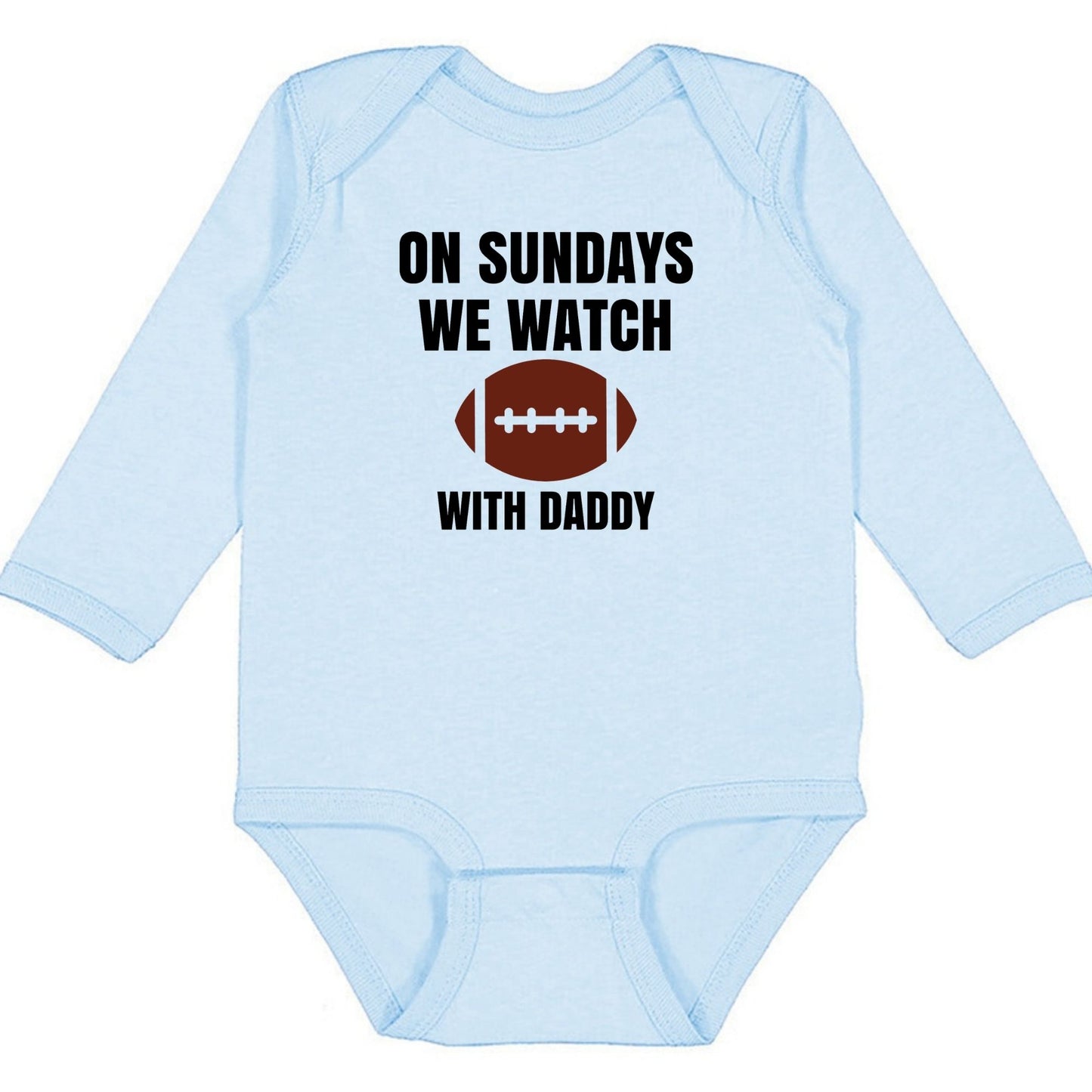 On Sundays we watch football with Daddy/Grandpa - Infant Long Sleeve Bodysuit