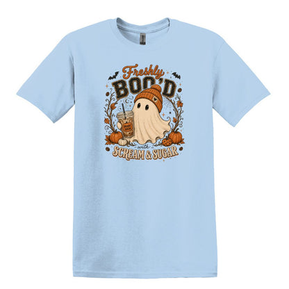 Freshly Boo'd | Scream & Sugar - Fall themed Heavy Cotton Unisex T-shirt