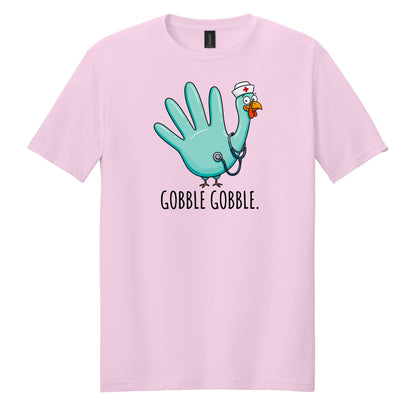 Gobble Gobble Rubber Glove Thanksgiving Nurse – Gildan® Softstyle™ T-Shirt
