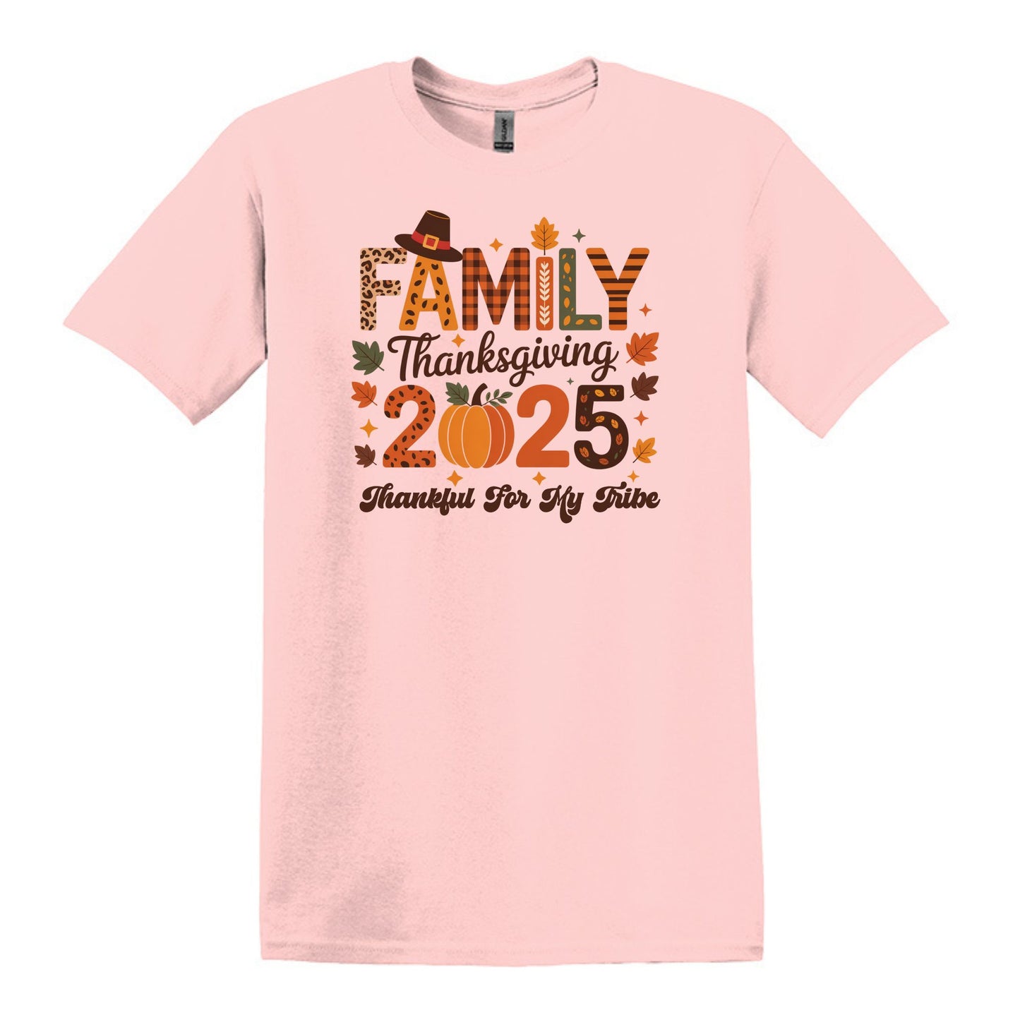Thankful for my Tribe - 2025 Family Thanksgiving Heavy Cotton T-shirt
