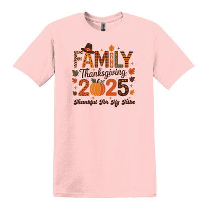 Thankful for my Tribe - 2025 Family Thanksgiving Heavy Cotton T-shirt