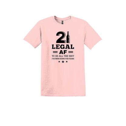 21 AF - Funny 21st Birthday T-shirt - Gildan Adult Unisex Heavy Cotton