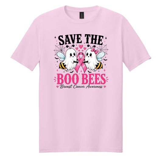 Save the Boo Bees - Breast Cancer Awareness - Gildan Softstyle T-shirt