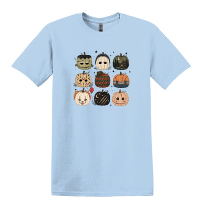 Horror Pumpkins - Hand Drawn - Heavy Cotton Unisex T-shirt
