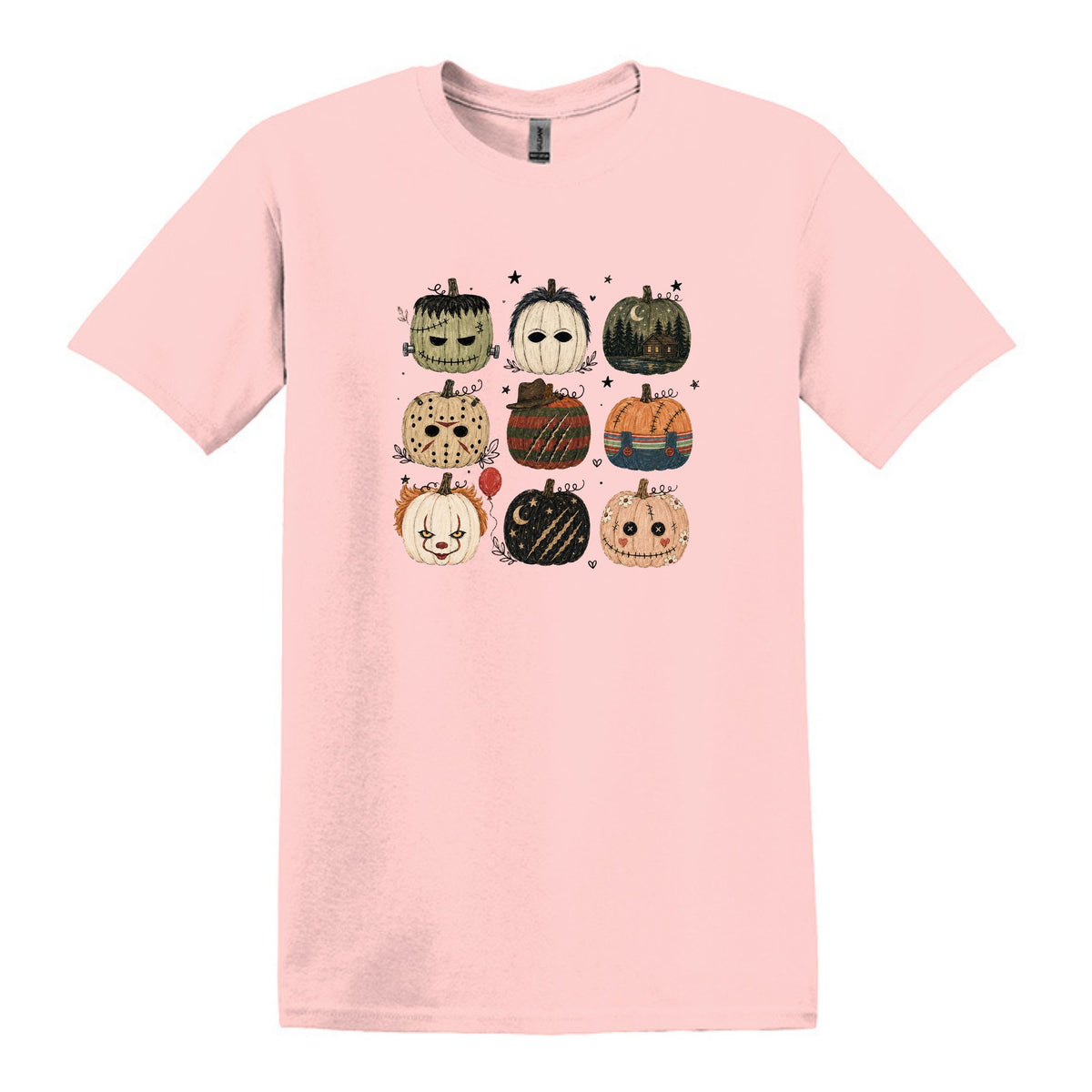 Horror Pumpkins - Hand Drawn - Heavy Cotton Unisex T-shirt