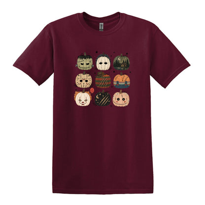 Horror Pumpkins - Hand Drawn - Heavy Cotton Unisex T-shirt