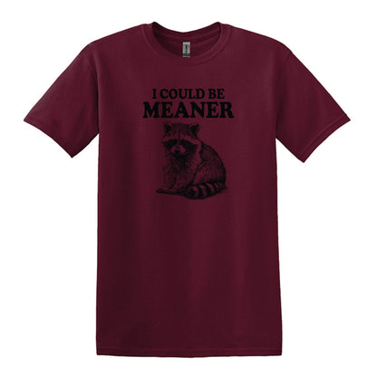 I Could Be Meaner - Funny Raccoon Meme - Gildan Heavy Cotton Unisex T-shirt