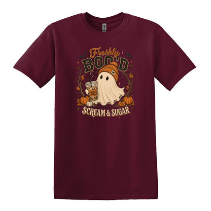 Freshly Boo'd | Scream & Sugar - Fall themed Heavy Cotton Unisex T-shirt