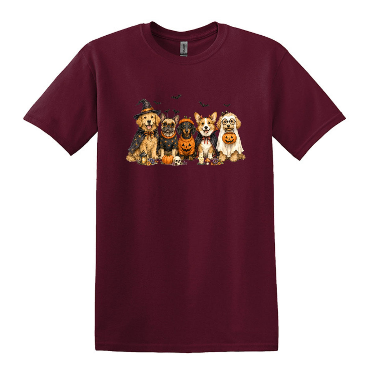 Halloween Pups -  Heavy Cotton Unisex T-shirt