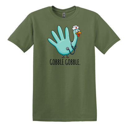 Gobble Gobble Rubber Glove Thanksgiving Nurse – Gildan® Softstyle™ T-Shirt