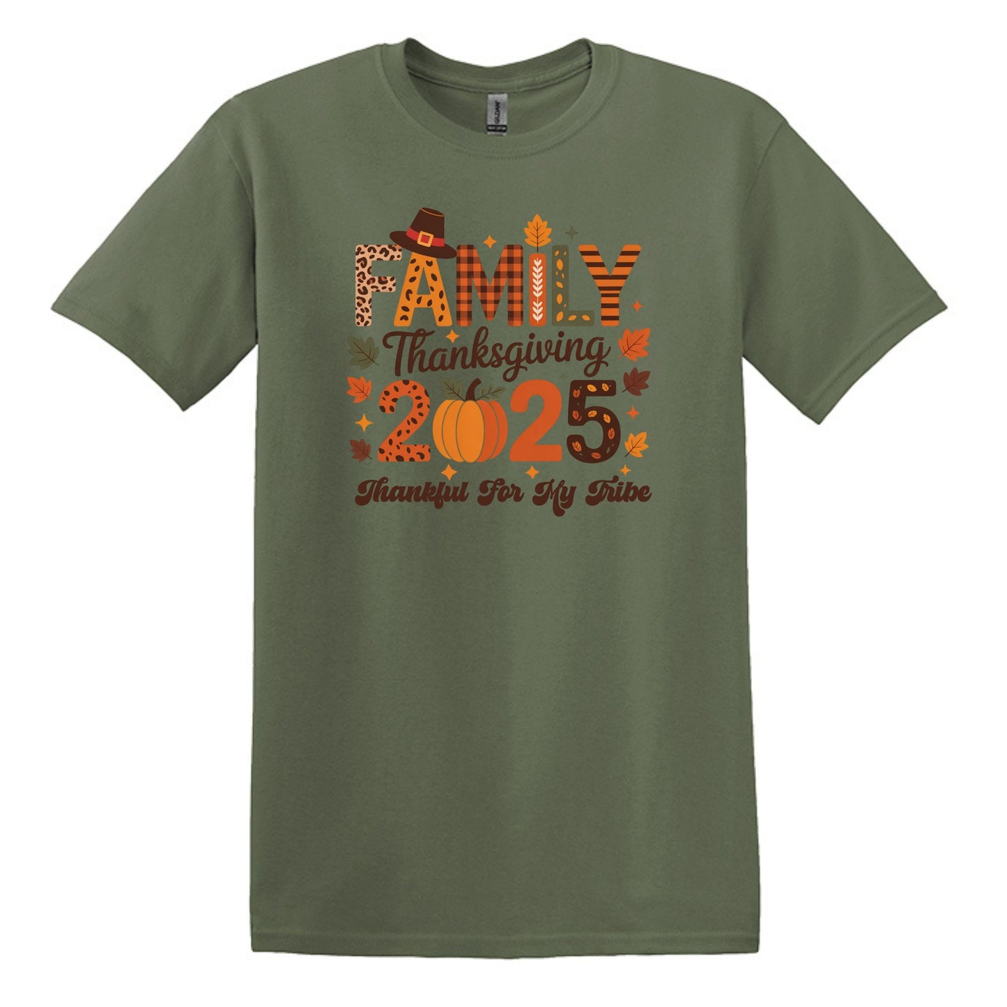 Thankful for my Tribe - 2025 Family Thanksgiving Heavy Cotton T-shirt