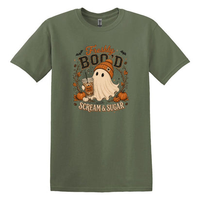 Freshly Boo'd | Scream & Sugar - Fall themed Heavy Cotton Unisex T-shirt