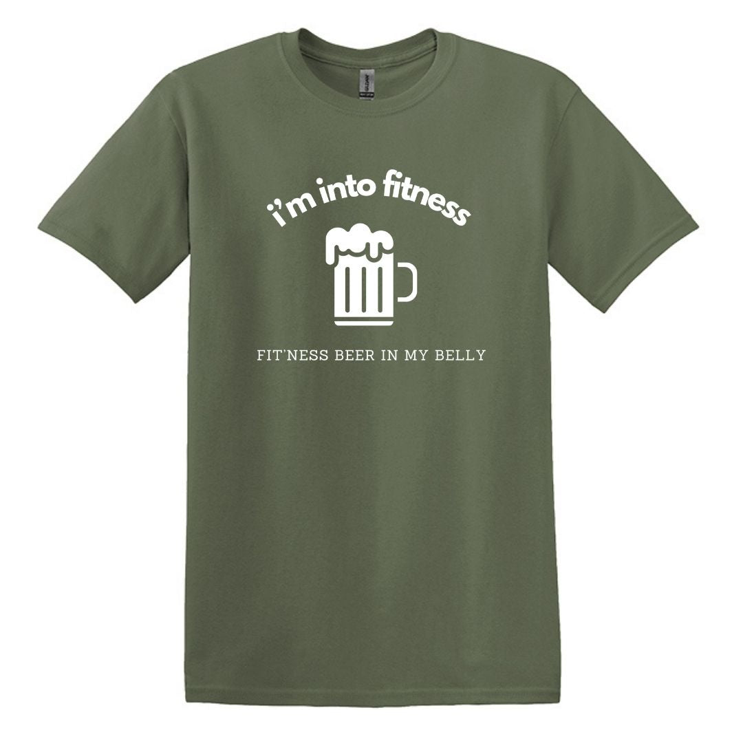 i'm into fitness. fit'ness beer in my belly - Gildan Adult Unisex Heavy Cotton