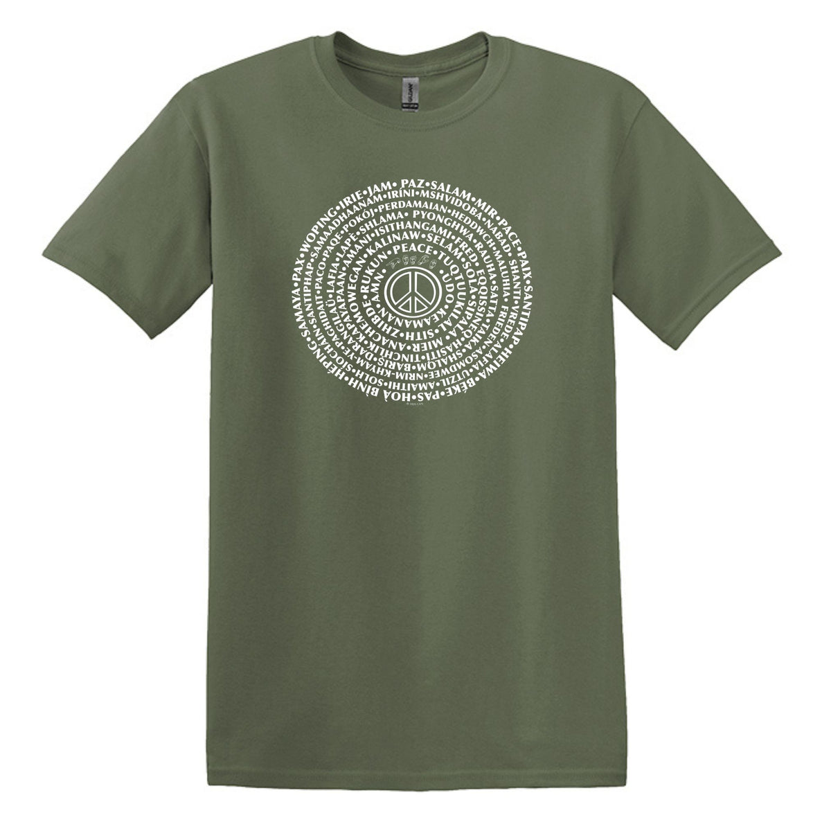 Can You Say PEACE - Gildan Heavy Cotton Unisex T-shirt - artwork designed by Cynthia NeJame