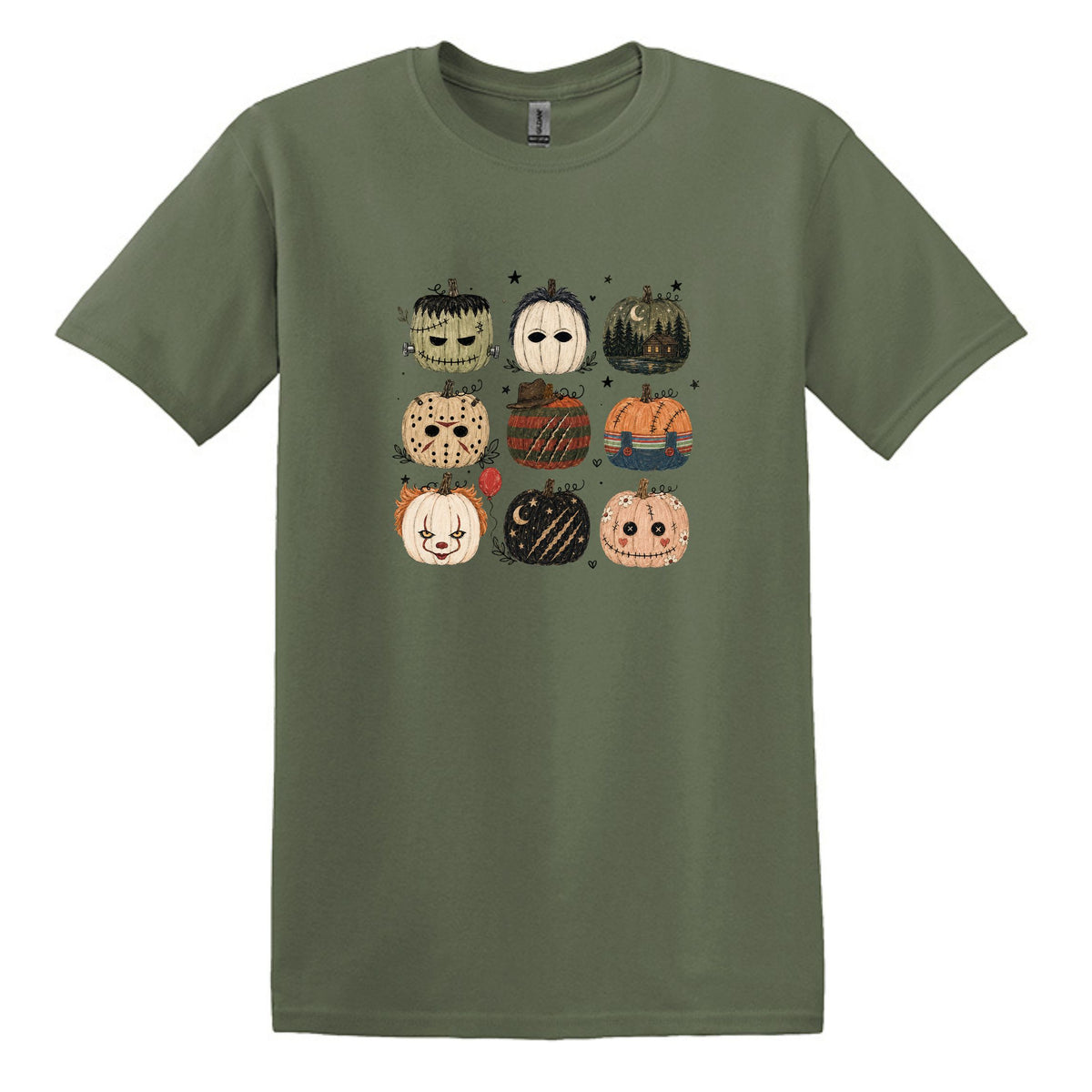 Horror Pumpkins - Hand Drawn - Heavy Cotton Unisex T-shirt