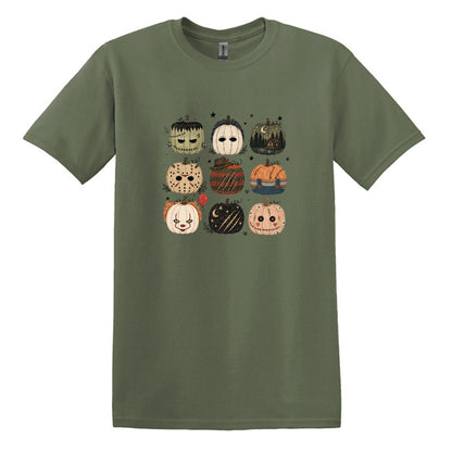 Horror Pumpkins - Hand Drawn - Heavy Cotton Unisex T-shirt