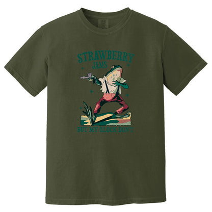 Strawberry Jams but my Glock Don't - Funny Frog Meme Comfort Colors ® Heavyweight Ring Spun T-shirt