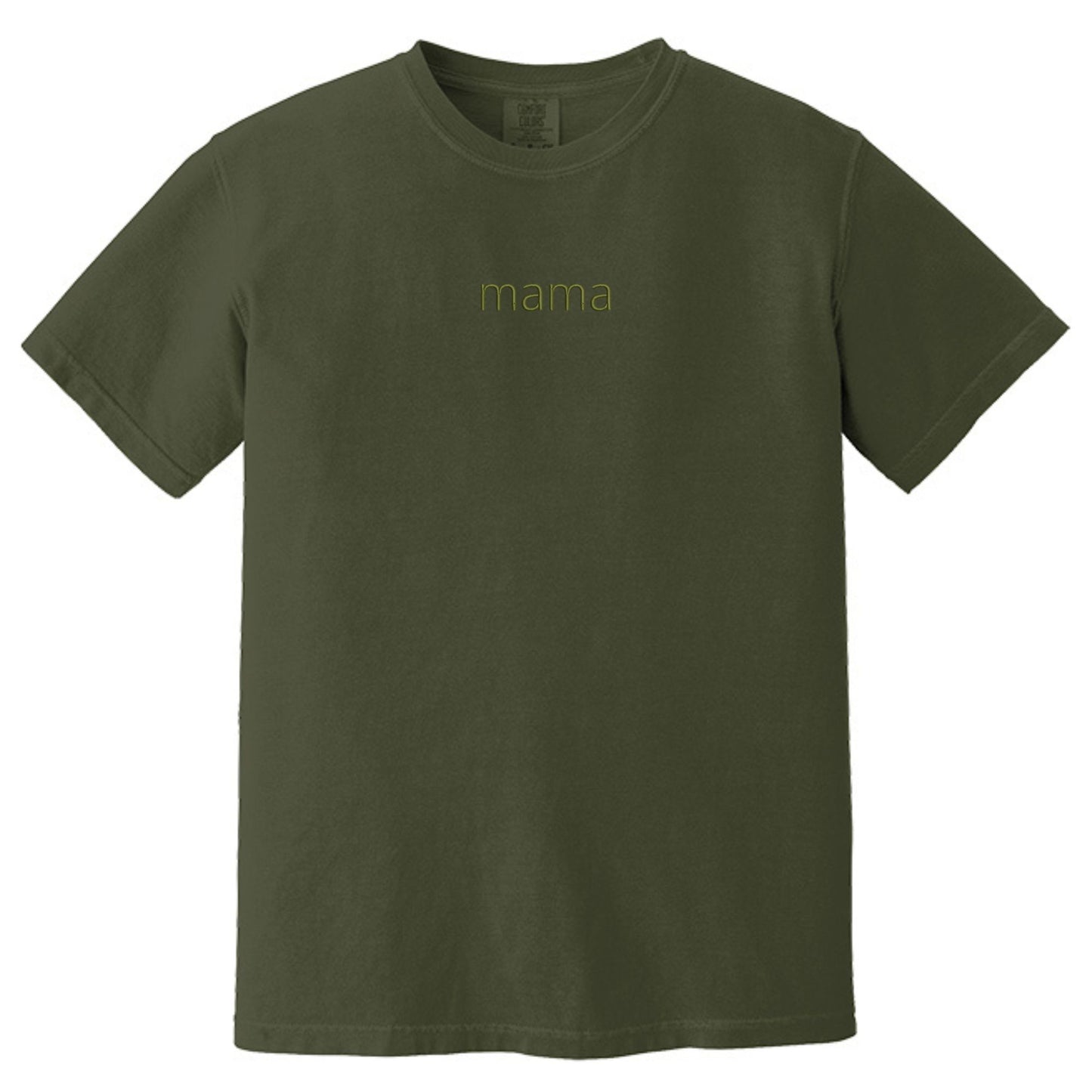MAMA Minimalist Monochrome Embroidered Comfort Colors® T-Shirt