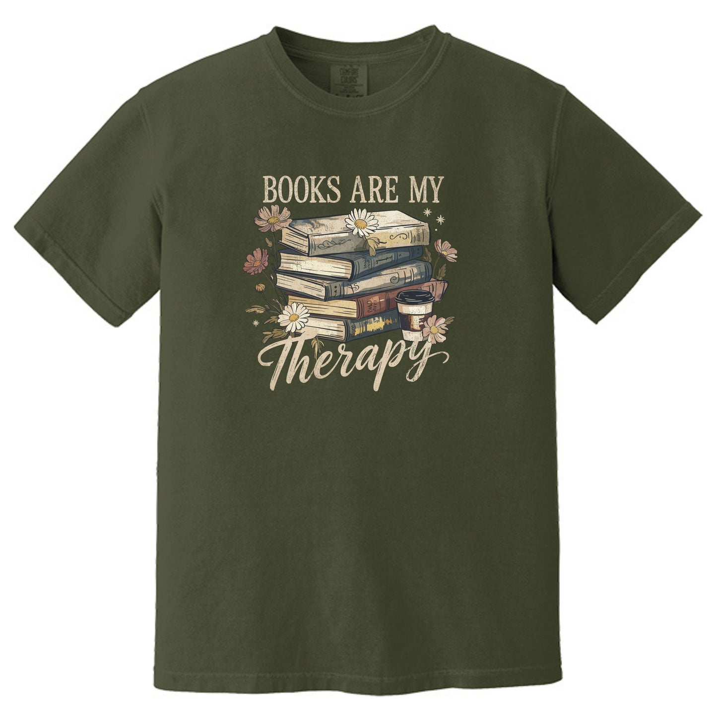 Books are my Therapy - Comfort Colors ® Heavyweight Ring Spun T-shirt