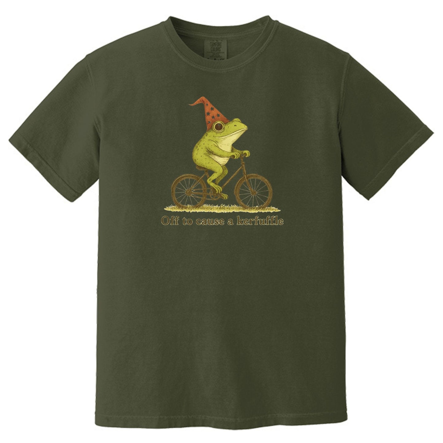 Off to cause a Kerfuffle - Funny Frog Meme Comfort Colors ® Heavyweight Ring Spun T-shirt