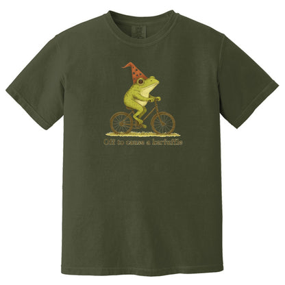 Off to cause a Kerfuffle - Funny Frog Meme Comfort Colors ® Heavyweight Ring Spun T-shirt