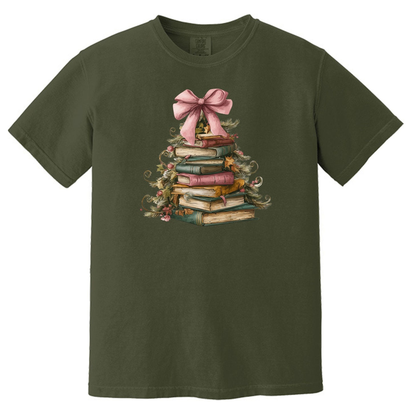 BOOK CHRISTMAS TREE - Comfort Colors ® Heavyweight Ring Spun Tee