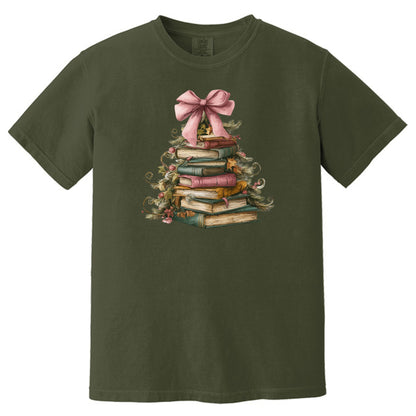 BOOK CHRISTMAS TREE - Comfort Colors ® Heavyweight Ring Spun Tee
