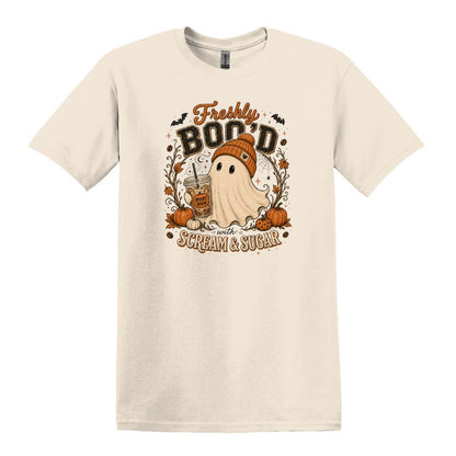 Freshly Boo'd | Scream & Sugar - Fall themed Heavy Cotton Unisex T-shirt