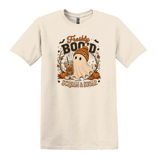 Freshly Boo'd | Scream & Sugar - Fall themed Heavy Cotton Unisex T-shirt