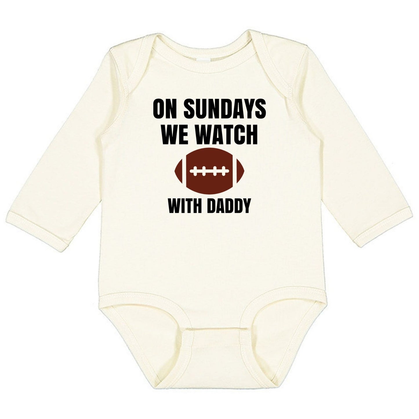 On Sundays we watch football with Daddy/Grandpa - Infant Long Sleeve Bodysuit