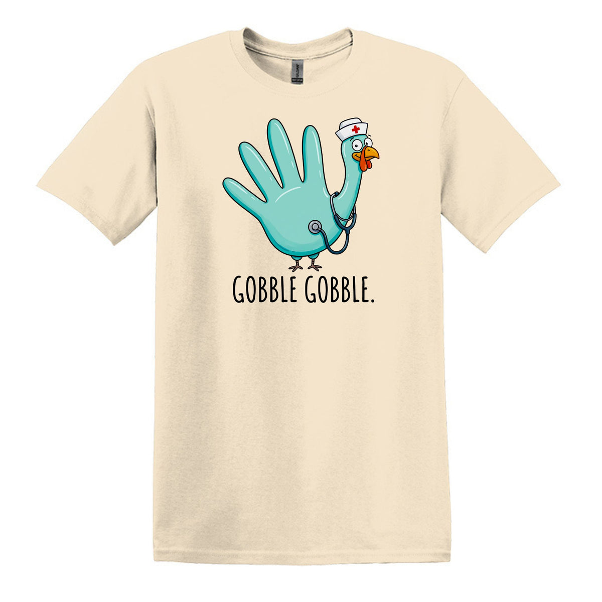 Gobble Gobble Rubber Glove Thanksgiving Nurse – Gildan® Softstyle™ T-Shirt