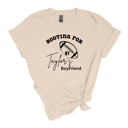 Rooting for Taylor's Boyfriend - Adult Unisex Soft Style Football T-shirt