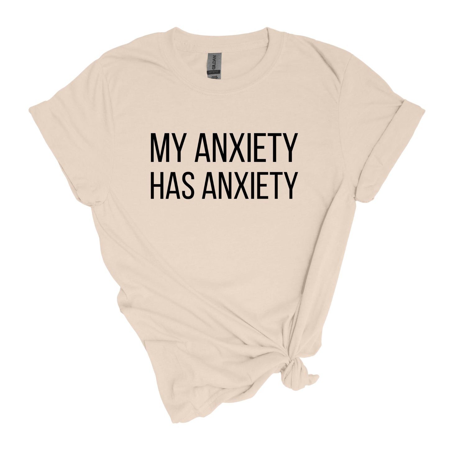 Mon anxiété a de l'anxiété - T-shirt de style doux pour adultes 