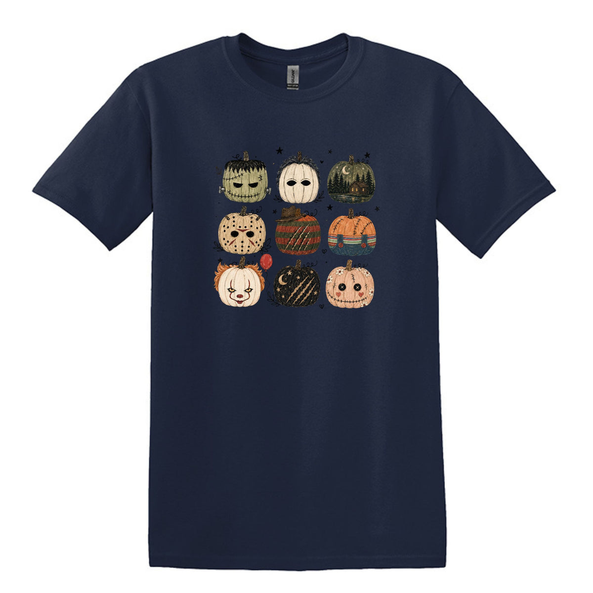 Horror Pumpkins - Hand Drawn - Heavy Cotton Unisex T-shirt