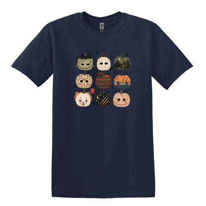Horror Pumpkins - Hand Drawn - Heavy Cotton Unisex T-shirt