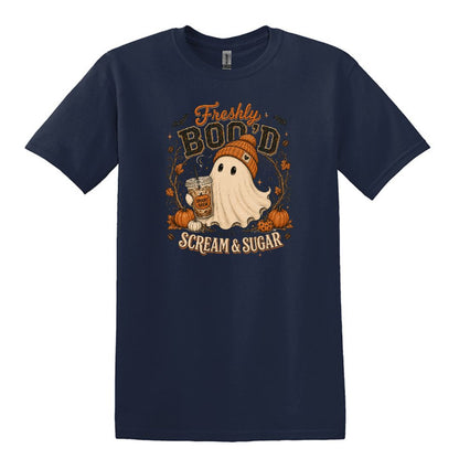 Freshly Boo'd | Scream & Sugar - Fall themed Heavy Cotton Unisex T-shirt